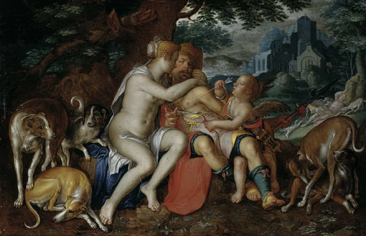 Venere con Adone e Amore